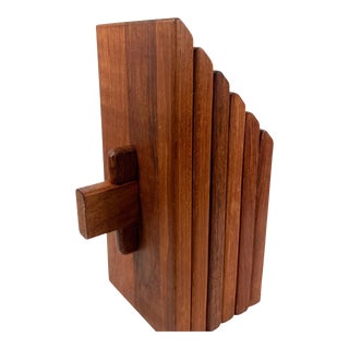 1970s Dansk Inter Designs Knife Block Teak Wood Thailand For Sale
