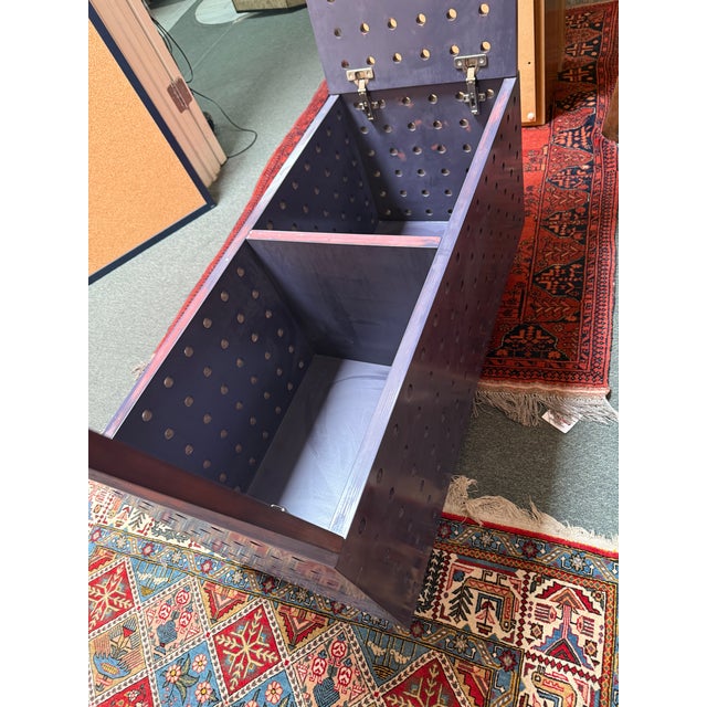 Purple Peg Board Storage Table on Casters For Sale In San Francisco - Image 6 of 12