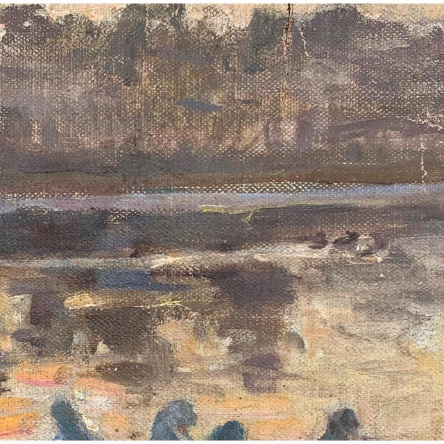 Realism Impressionism River Oil Painting, Ukrainian Art, 1960s 30-31 For Sale - Image 3 of 6