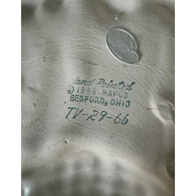 American Pair of Mid-Century Trompe L’Oeil Fruit Plates, White Bas-Relief, Napco 1952/1966 For Sale - Image 3 of 4