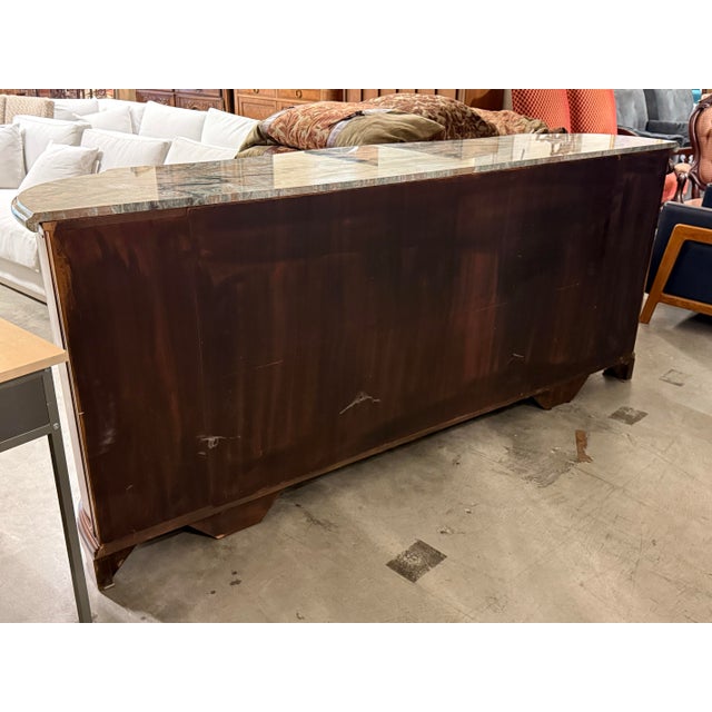 Custom Design Louis XVI–Style Marble Top + Burl Credenza For Sale - Image 12 of 12