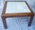 1970s Coastal Chic Walnut and White Ceramic Tile Square Side Coffee Table For Sale - Image 11 of 11