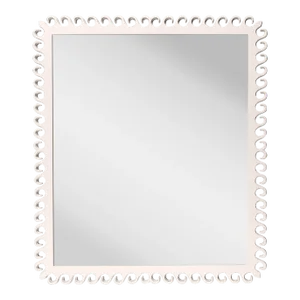 Fleur Home Carnival Gras Rectangle Mirror in Frosted Petal, 27x38
