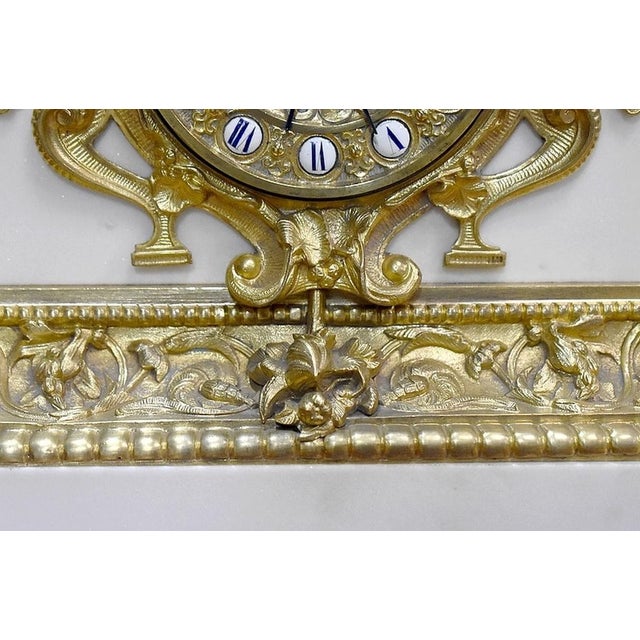 Marble and Bronze Clock by Théodore Gechter, 19th Century For Sale - Image 10 of 18
