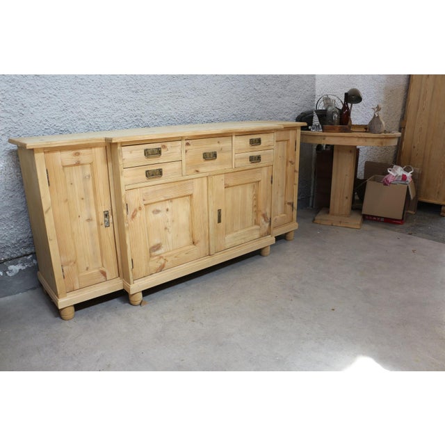 Rustic Rustic Wooden Sideboard For Sale - Image 3 of 12