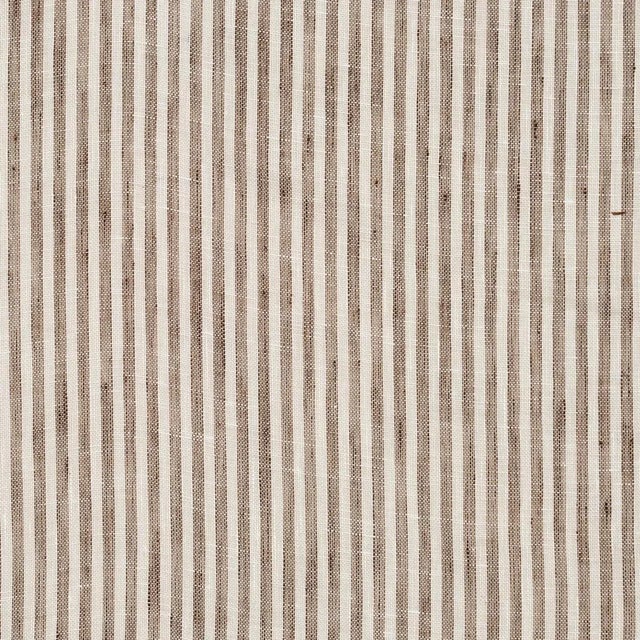 Sample - Schumacher Tori Stripe Sheer Fabric in Brown For Sale
