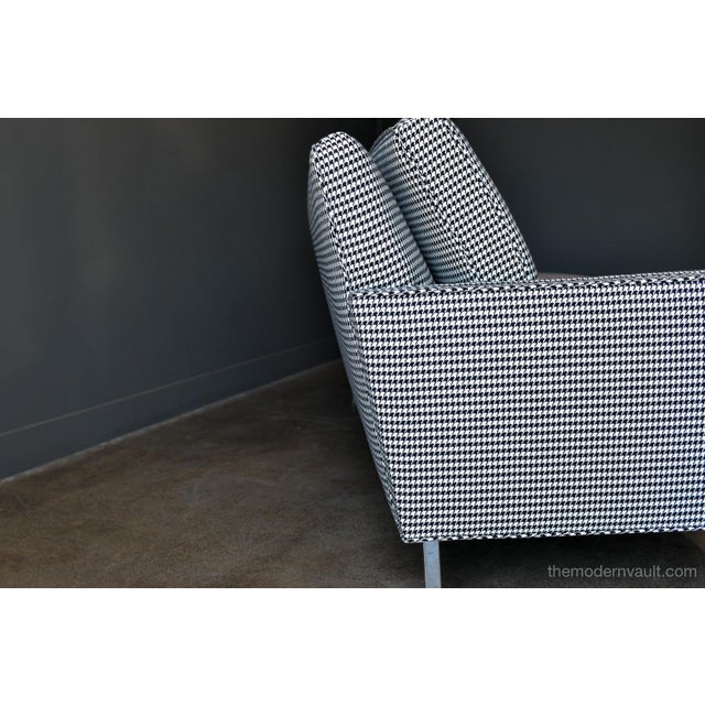MidCentury Modern Black and White Houndstooth Sofa Chairish