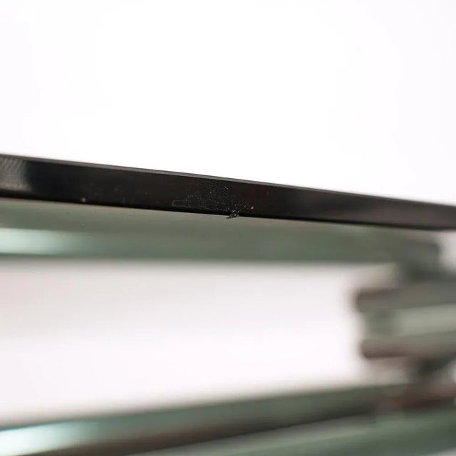 Vintage Table in Glass and Chromed Metal, 1970s For Sale - Image 3 of 7