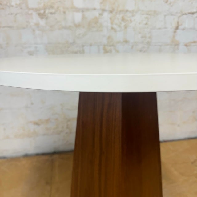 Tribeca Side Table Walnut and White Lacquer For Sale - Image 4 of 9