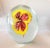 Large Glass Egg Shaped Paper Weight With Stunning Floating Petunia For Sale In San Diego - Image 6 of 6