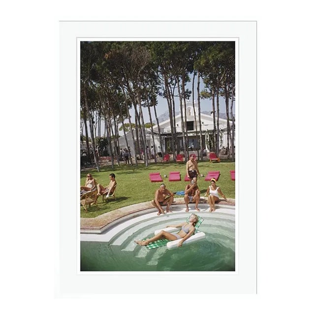 Contemporary Marbella House Party 1976 by Slim Aarons White Framed C Print For Sale