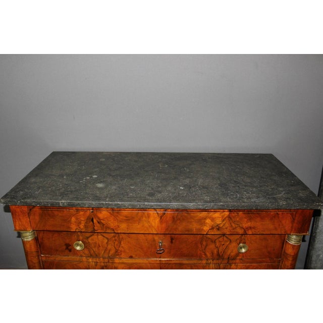 19th Century Empire Commode with Half-Column For Sale - Image 4 of 14