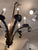 Metal Paul Ferrante Antique Dutch Metal Leaf Iris Chandelier For Sale - Image 7 of 12