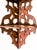 Antique English Regency Carved Mahogany Fretwork Hanging Corner Shelf / Bracket Antique Regency For Sale - Image 4 of 4