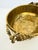 Vintage Solid Brass Hammered Centerpiece Bowl With Grapevine Handles For Sale - Image 12 of 13