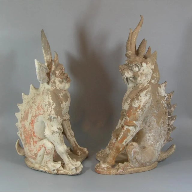 Tang Dynasty Terra Cotta Earth Spirit Sculptures - a Pair For Sale In New York - Image 6 of 11