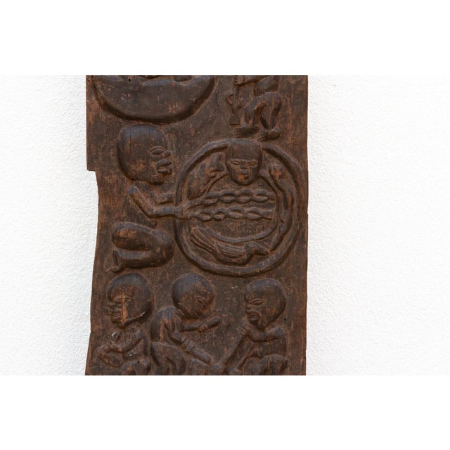 Ancient Carved Yoruba Figurative African Door For Sale In Los Angeles - Image 6 of 9