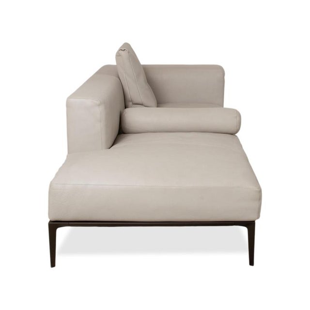 Jaan Living Leather Two-Seater Grey Cream Sofa from Walter Knoll and Wilhelm Knoll For Sale - Image 14 of 17