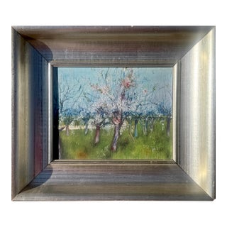 Antique 1921 European Landscape Oil Painting, Van Gogh Inspired Impasto For Sale