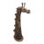 Mid 20th Century Sculptural Wood Giraffe Head & Neck Statue For Sale