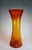 Extra tall hour glass shaped crackle amberina glass vase designed by Wayne Husted for Blenko Art Glass Company circa late...