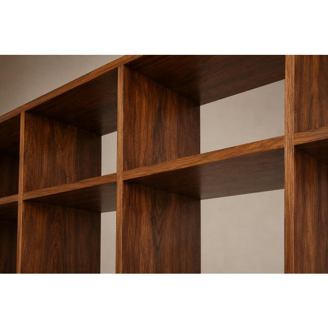 Monumental Brazilian Modern Bookshelf in Solid Rosewood With Storage, Brazil, 1960s For Sale - Image 18 of 18