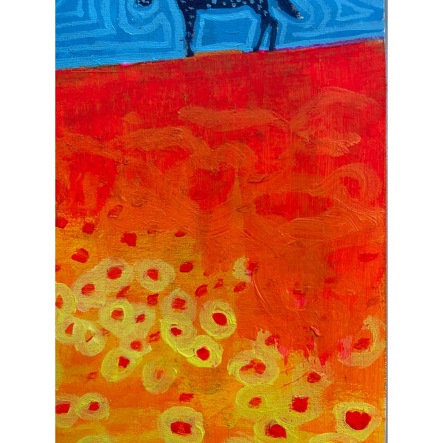 2020s Blue Skies Over Flowers Cowboy Painting by Joseph Christy For Sale - Image 5 of 7