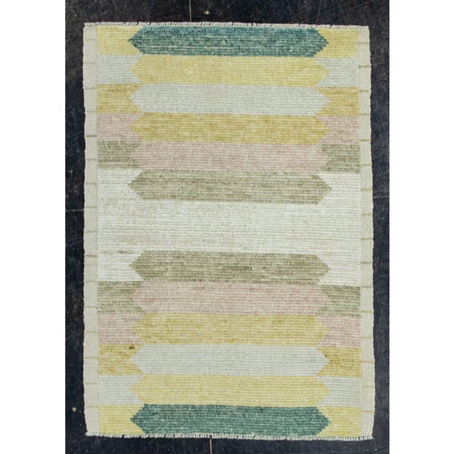 Gray Turkish Tulu Handmade Rug 3'4" x 4'11" #20515 For Sale - Image 8 of 8
