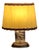 Vintage Nachtmann Table Lamp with Cut Crystal Glass Base in a Brass Mount and Fabric Shade, 1980s For Sale