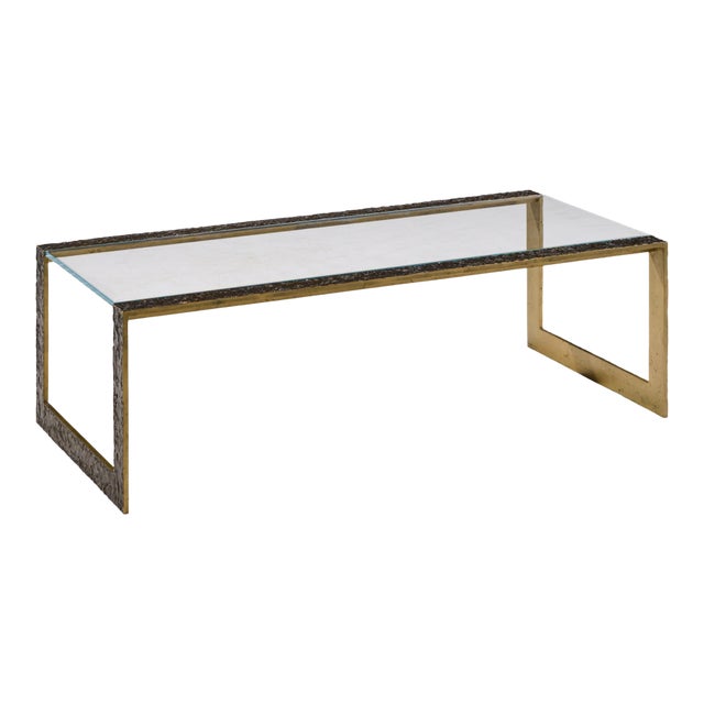 Thomas Pheasant for Baker Furniture Pompeii Bronzed Brass Coffee Table For Sale