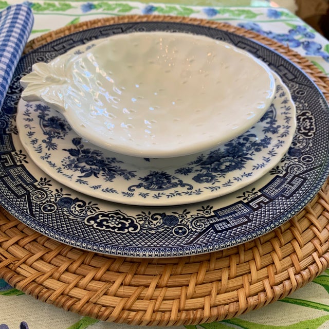 White Vintage Italian Strawberry Dessert or Berry Bowls Set of 6 For Sale - Image 8 of 12
