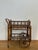 Boho Chic Vintage Bamboo Bar Cart With Glass Shelve & Removable Tray For Sale - Image 3 of 18