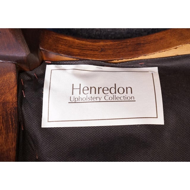 Henredon Furniture Solid Mahogany Louis XV French Provincial Upholstered Accent Arm Chair For Sale - Image 12 of 14