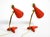 1950s Mid-Century Modern Red Diabolo Crows Foot Table Lamps from Cosack, 1950s, Set of 2 For Sale - Image 5 of 18