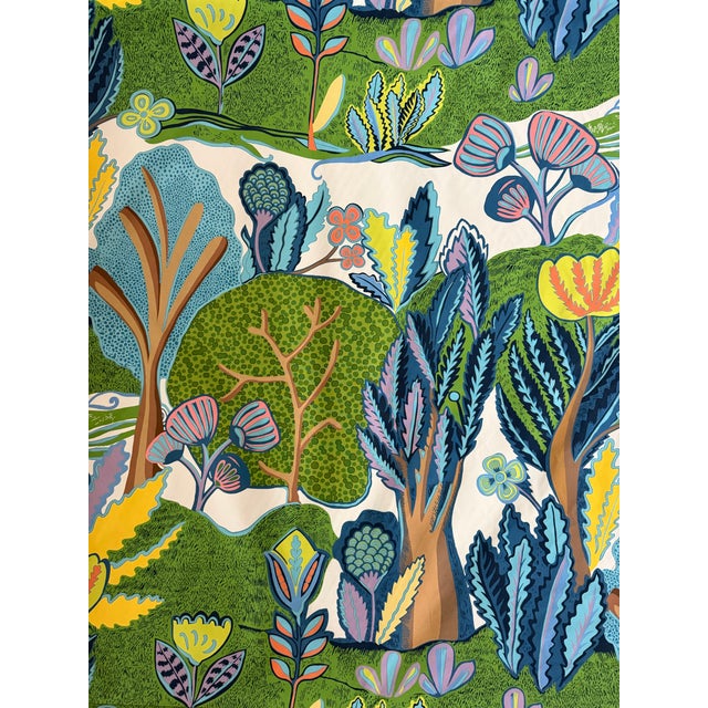 Thibaut F945009 Albero Green and Blue Cotton Chintz Fabric 5 Yards For Sale In Raleigh - Image 6 of 7