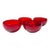 Set of 4 Steuben Red Crystal Finger Bowls - Frederick Carder For Sale