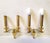 These two wall lamps were made in Italy around 1950 and represent a rare example of spoon-shaped brass casting. Excellent...