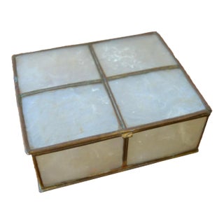 Late 20th Century Capiz Shell Trinket Box For Sale