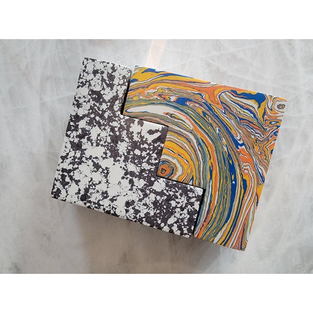 Stone Tom Dixon Swirl Stepped Bookend/Candleholder Set of 2 For Sale - Image 7 of 12