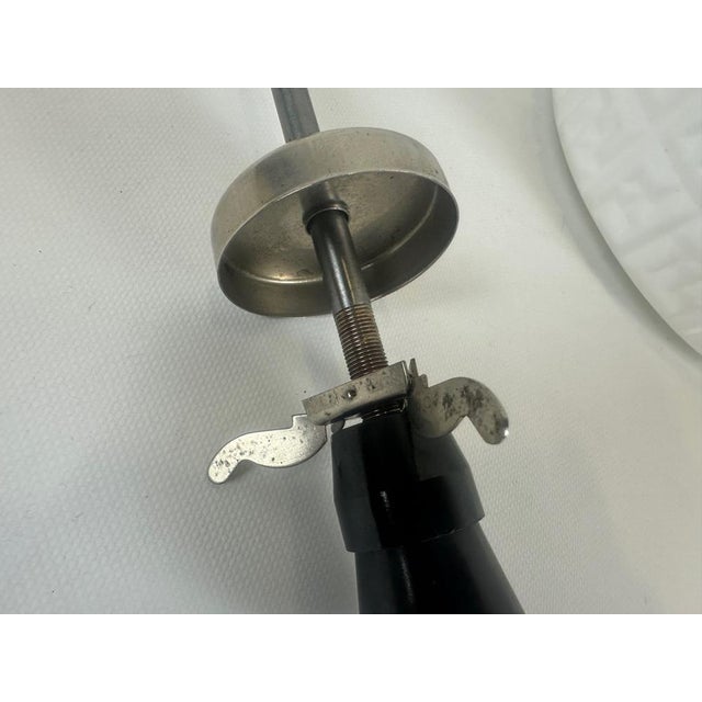 Mid-Century Czech Milk Glass Pendant Lamp from Napako, 1960s For Sale - Image 10 of 11