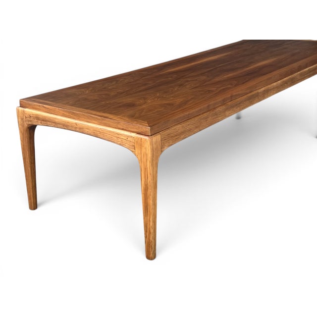 Mid Century Modern Walnut Coffee Table Dovetail Top Restored For Sale - Image 9 of 16