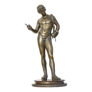 Classical Grand Tour Bronze Sculpture of Narcissus For Sale