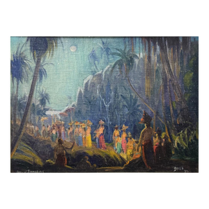 Procession in Bali by Carl Brandien (American, 1886-1965)