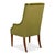 Sloped Arm Green Velvet Dining Chair in Olive, Host Chair For Sale - Image 4 of 11