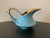 Vintage Mid 20th Century Modern Turquoise Blue and Gold Porcelain Creamer Pitcher For Sale - Image 12 of 12