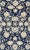 Abstract Turkish Oushak Rug With Floral Design in Dark Blue, Cream and Light Brown For Sale - Image 3 of 9