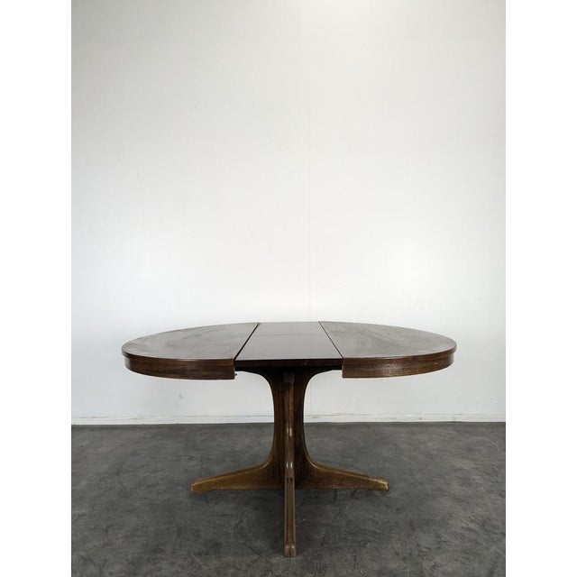 Round Teak Table with Extension For Sale - Image 5 of 11