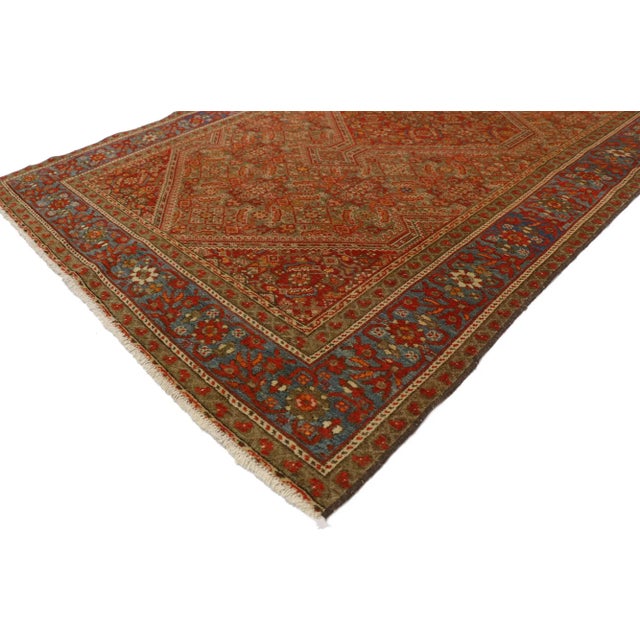 Antique Persian Mishan Malayer Rug with Northwestern Arts and Crafts Style 04'00 x 06'08. With its geometric pattern and...