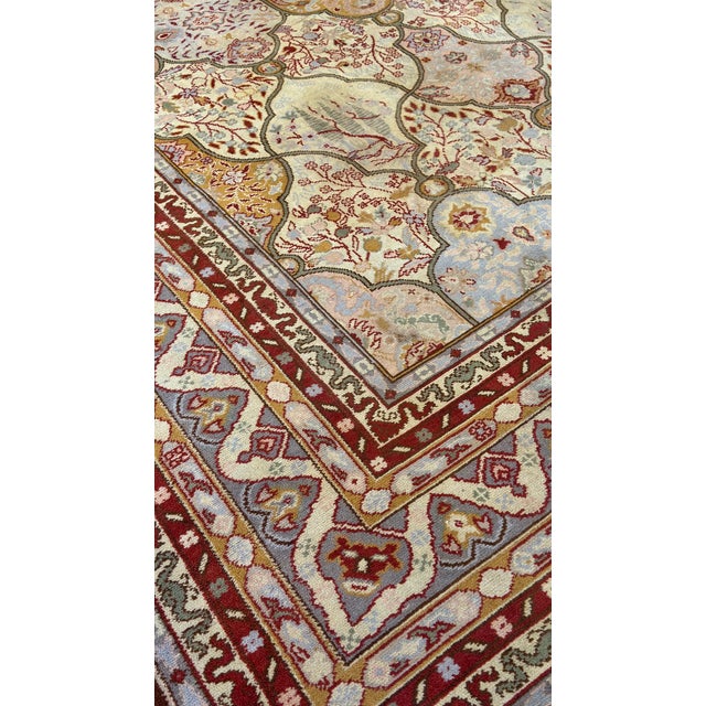 Ruby Red Vintage Persian Design Rug - 9' X 12'4" For Sale - Image 8 of 10