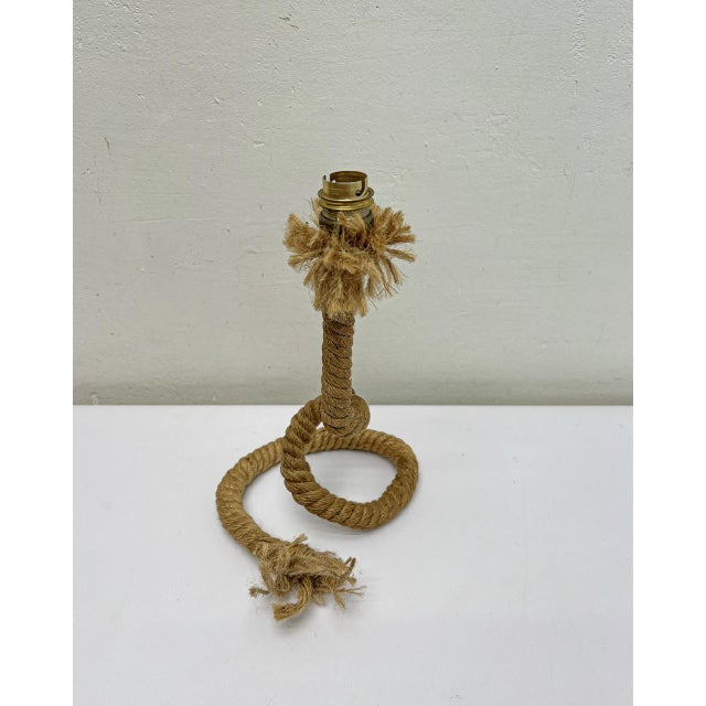 Adrien Audoux and Frida Minet rope table lamp France, 1950s The sophisticatedly shaped rope has a minimalist look and is,...